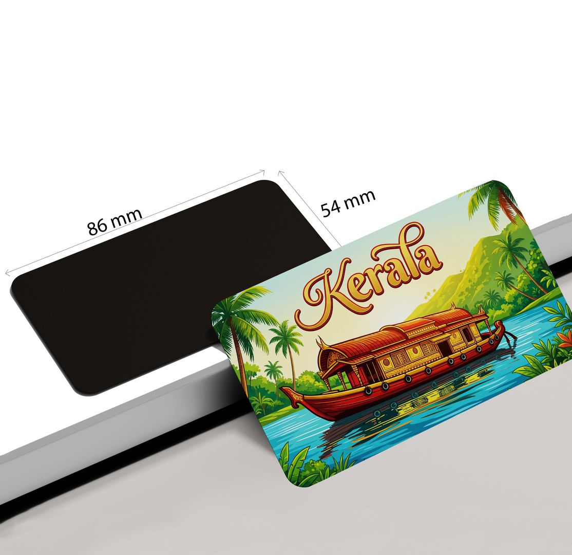 dhcrafts Kerala Design Rectangular Fridge Magnet Pack of 1 (8.6cm x 5.4cm)